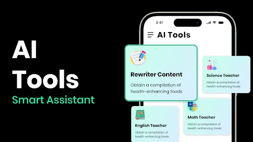 AI Tools Smart Assistant interface with specialized teaching and content creation tools for productivity and educational tasks