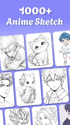 Gallery of 1000+ anime sketch templates for tracing and drawing practice