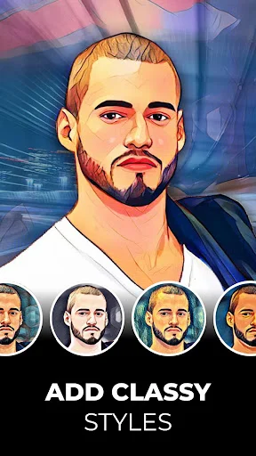 Add classy styles feature with cartoon portrait and multiple AI art style filter options to choose from