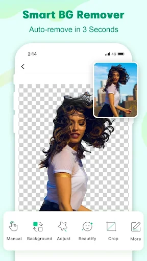 Smart background remover: transparent background removal tool for photo editing