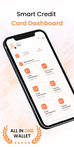 Smart Credit Card Dashboard showing multiple card management options and wallet features in organized interface