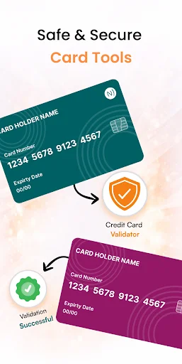 Safe and secure card tools including credit card validator and expiry date validation with security features