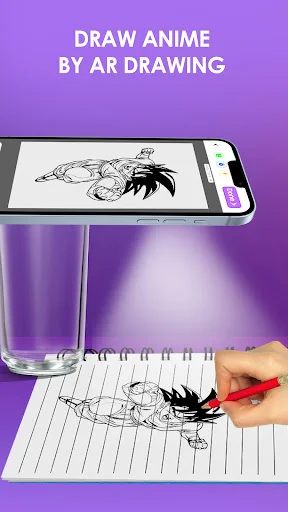 Draw Anime by AR Drawing integrating smartphone AR technology with physical paper anime sketching