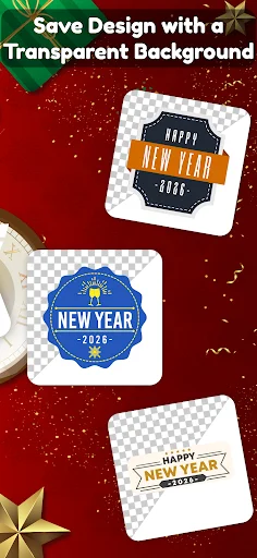 Label design customization with transparent background option for saving designs in various formats