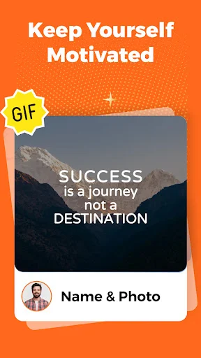 AD banner maker creating motivational quote poster with mountain landscape and inspirational text overlay for social sharing