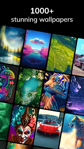 1000+ stunning wallpapers collection in grid format featuring colorful nature abstract artistic designs