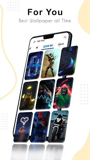 For You personalized wallpaper section showing 9 curated recommendations based on individual user preferences and history