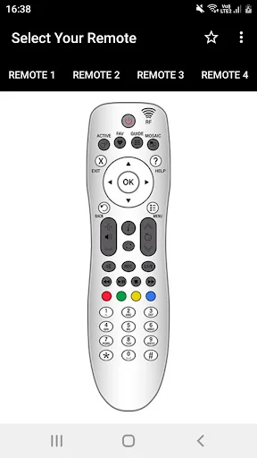 Videocon d2h Remote with Wi-Fi - White remote featuring wireless connectivity and full TV control buttons